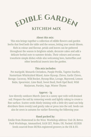 Edible Kitchen Garden Seed Mix