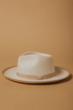 White & Cream Finley Wool Hat