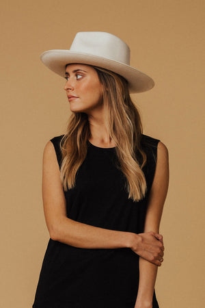 White Finley Wool Hat